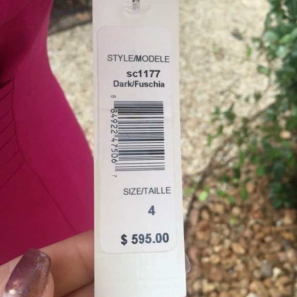 Badgley Mischka Pink Silk Cocktail Dress NWT Sz 4 - Picture 6 of 8